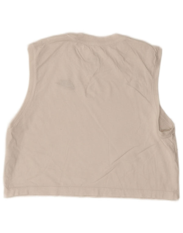 Top cu vestă supradimensionată pentru femei Nike UK 6 XS Bumbac alb