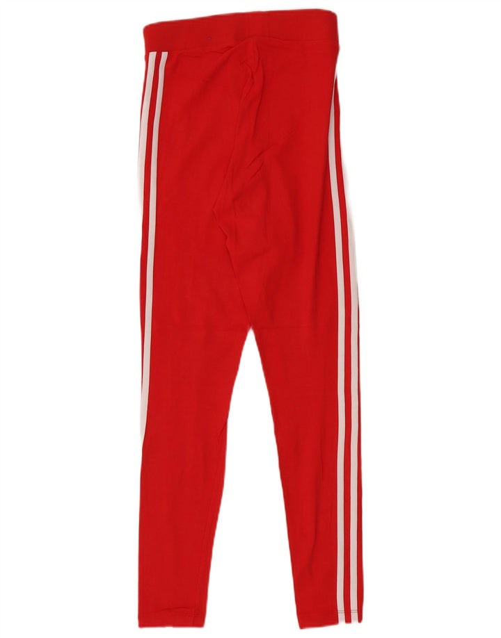 Leggings pentru femei Adidas UK 10 mic, roșu, bumbac