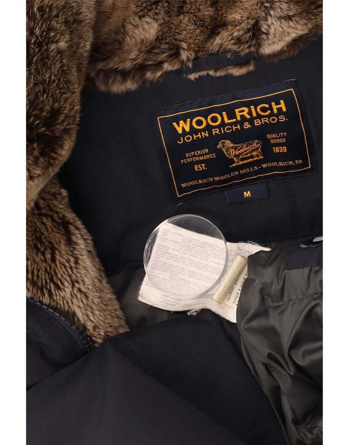 Palton căptușit cu glugă Woolrich pentru bărbați UK 38, mediu, albastru bleumarin, bumbac