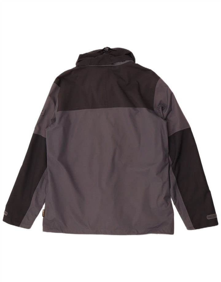 Jack Wolfskin Jachetă de ploaie pentru bărbați Marea Britanie 36/38 Gri mediu Poliamidă color bloc