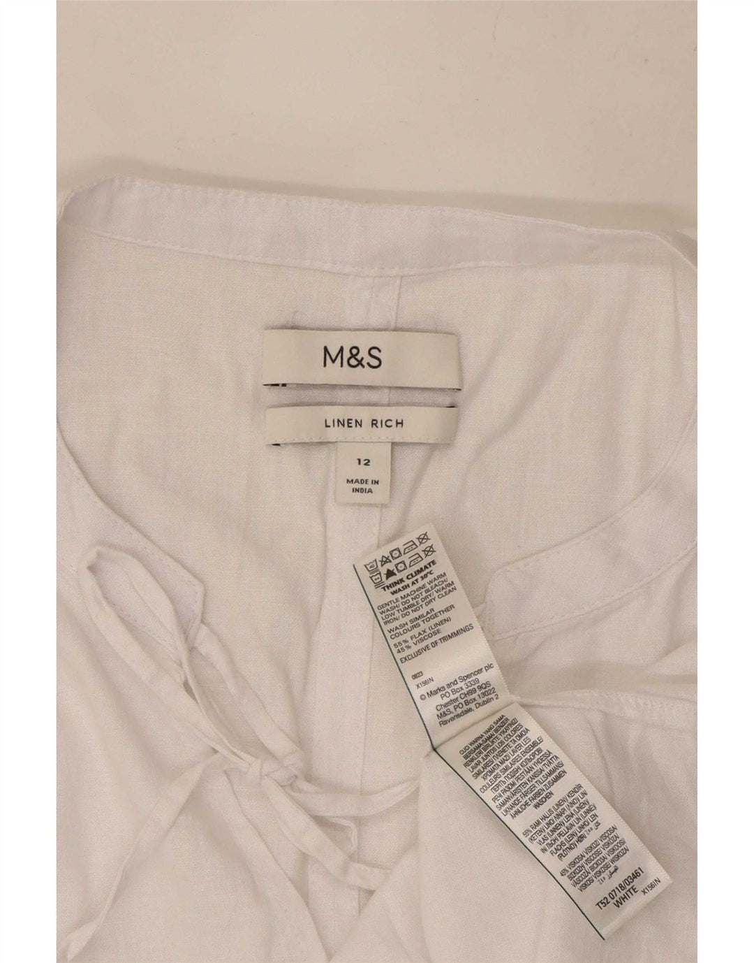Bluză pentru femei Marks & Spencer, UK 12, in alb mediu