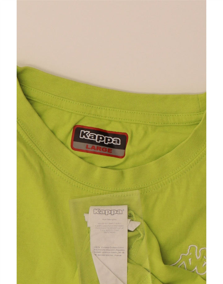 KAPPA Mens T-Shirt Top Large Green Cotton Vintage Kappa and Second-Hand Kappa from Messina Hembry 