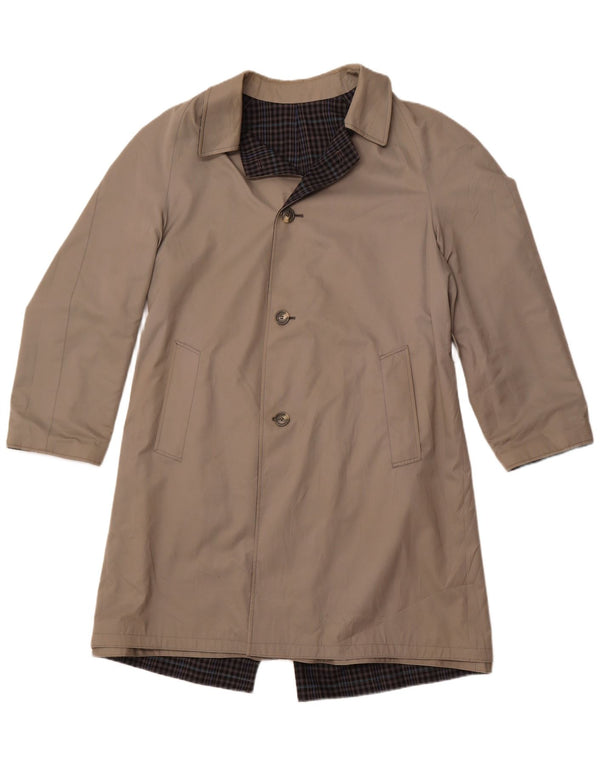 Trench reversibil pentru bărbați DIOLEN UK 40 mare, gri poliester cu carouri