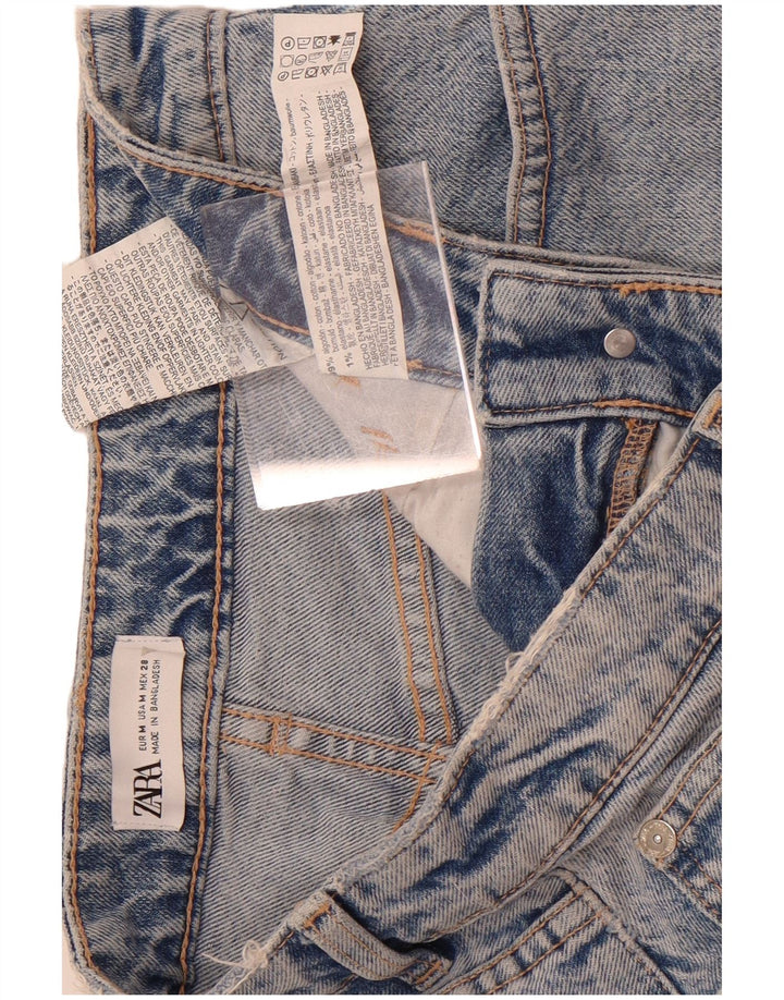 Fusta de blugi pentru femei Zara Medium W28 Bumbac Albastru