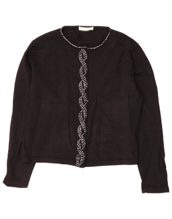 Pulover cardigan crop pentru femei Marks & Spencer UK 12 Medium Black