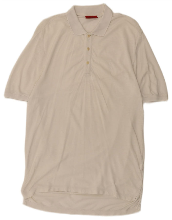 Tricou polo Hugo Boss pentru bărbați, bumbac alb mic