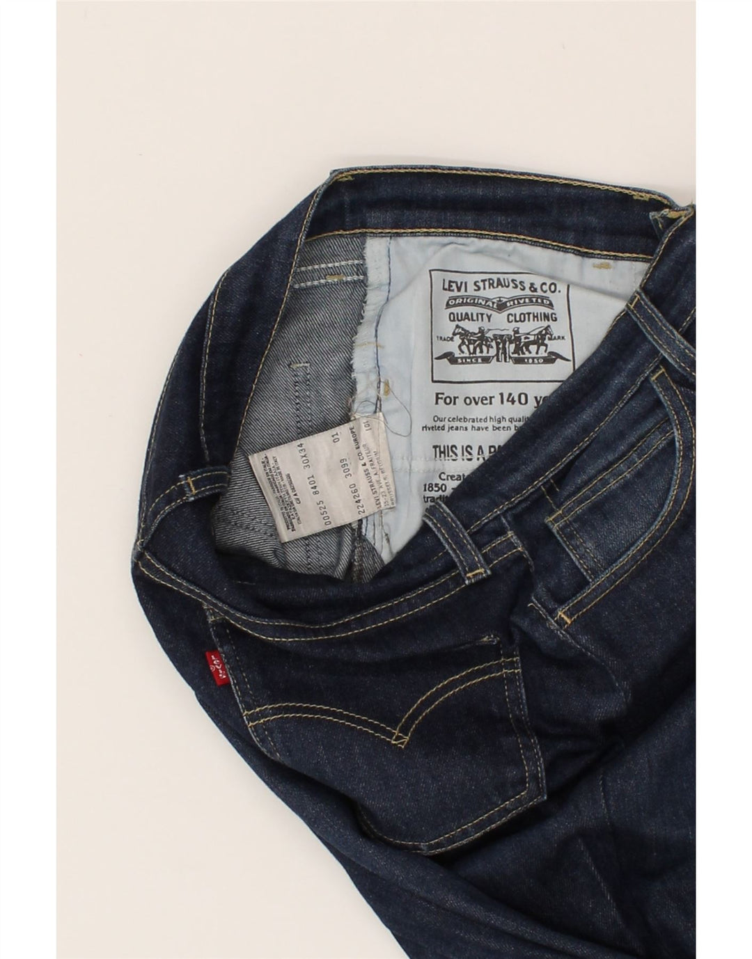 LEVI'S Womens Slim Jeans W30 L29 Navy Blue Vintage Levi's and Second-Hand Levi's from Messina Hembry 