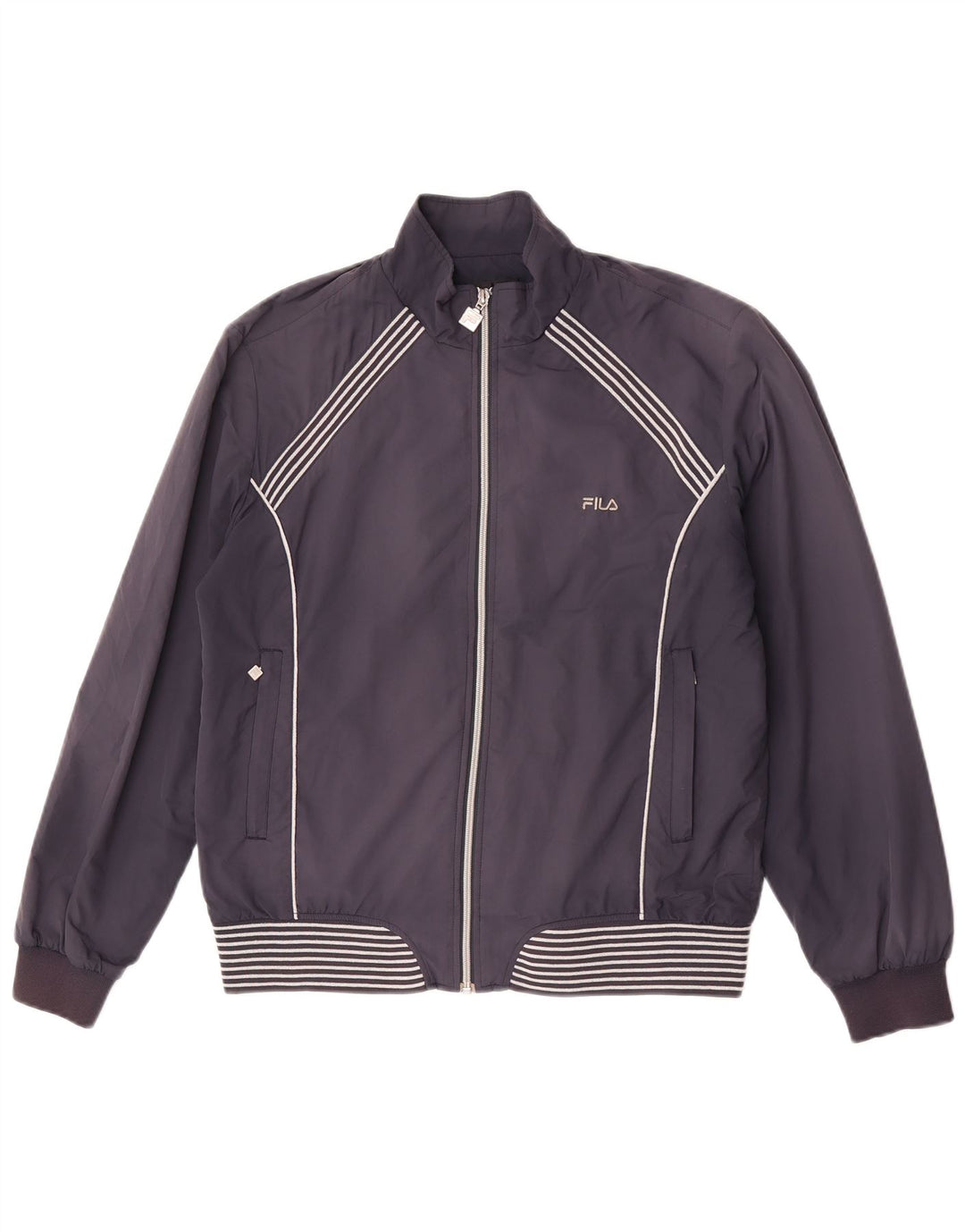 Bomber pentru femei Fila UK 18 XL Bleumarin poliester cu dungi