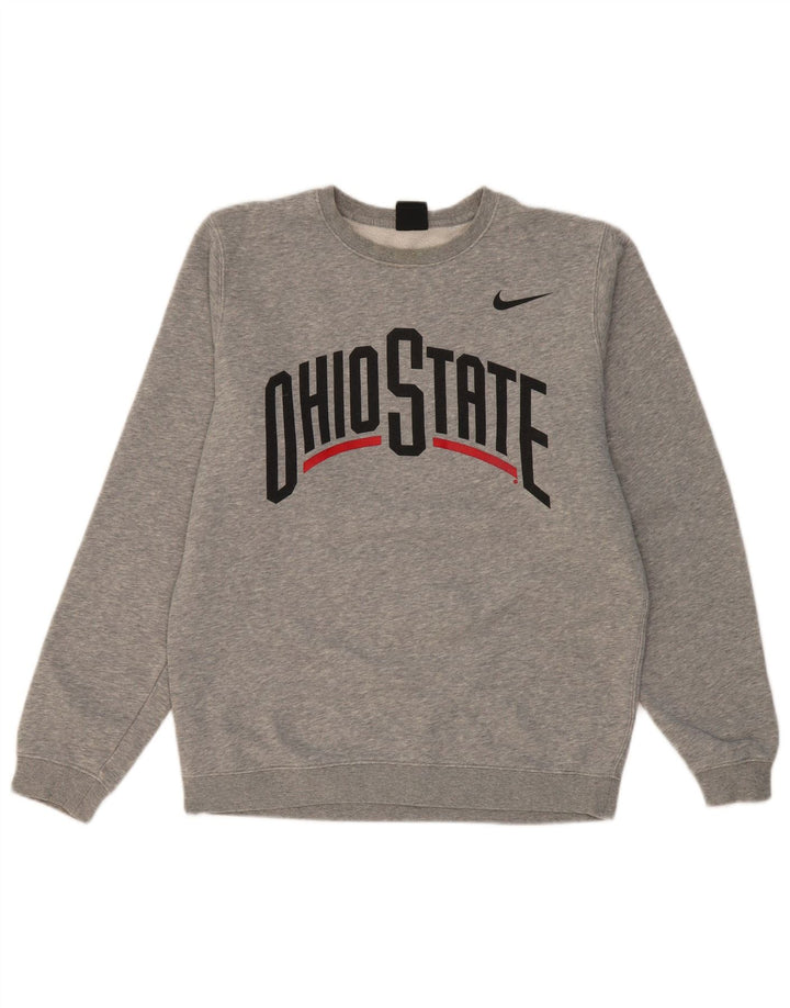 Pulover NIKE pentru bărbați Ohio State Graphic Pulover mic, gri, bumbac