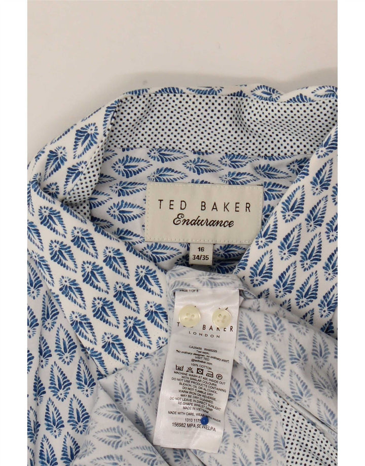 Cămașă pentru bărbați Ted Baker Mărimea 16, mare, albastru, bumbac floral