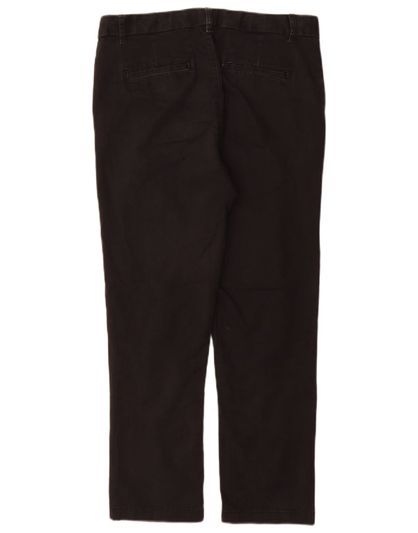 FAT FACE Pantaloni chino drepți pentru femei UK 10 Small W28 L26 Bumbac negru