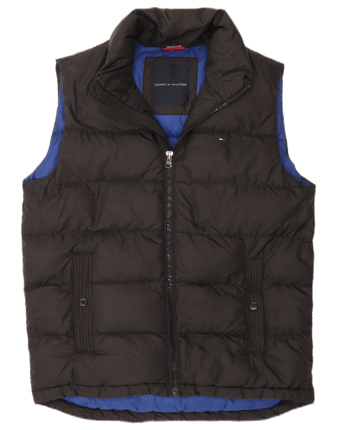 TOMMY HILFIGER Gilet căptușit pentru bărbați UK 40, mare, negru, nailon