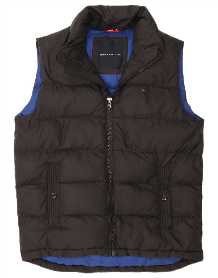 TOMMY HILFIGER Gilet căptușit pentru bărbați UK 40, mare, negru, nailon