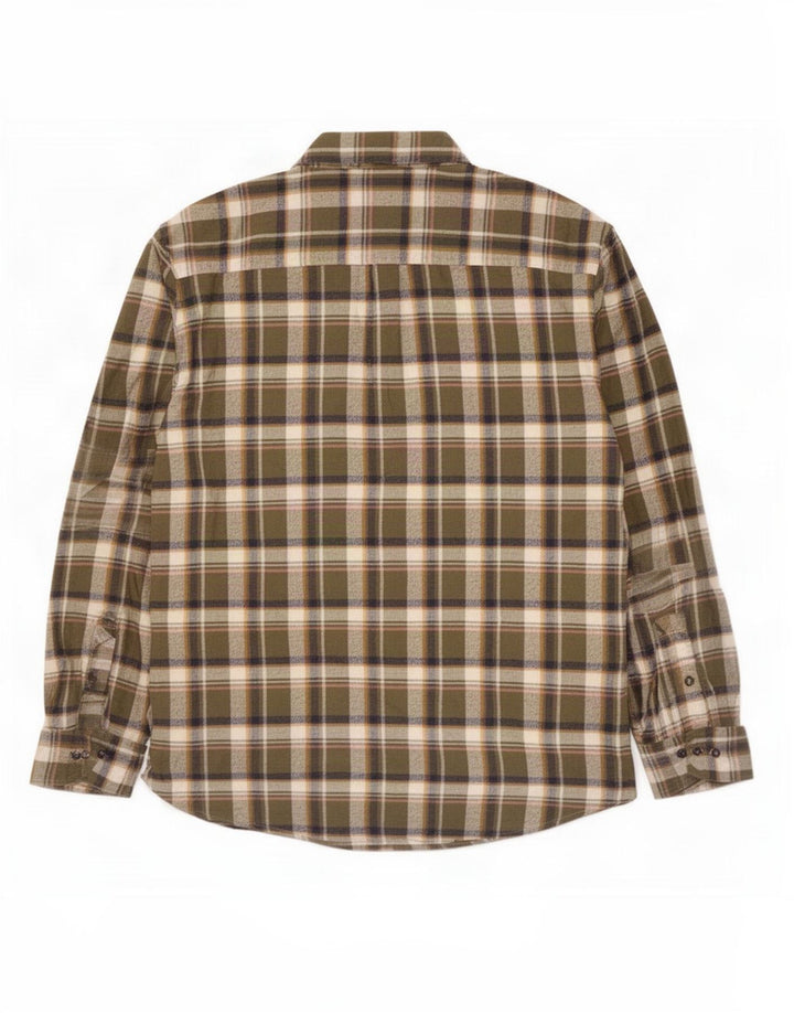 Cămașă de flanel pentru bărbați Marks & Spencer, bumbac verde check 2XL