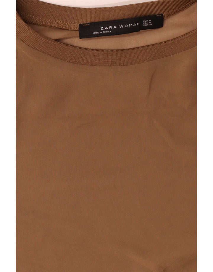 Rochie Maxi pentru Damă Zara UK 14 Medium Bej