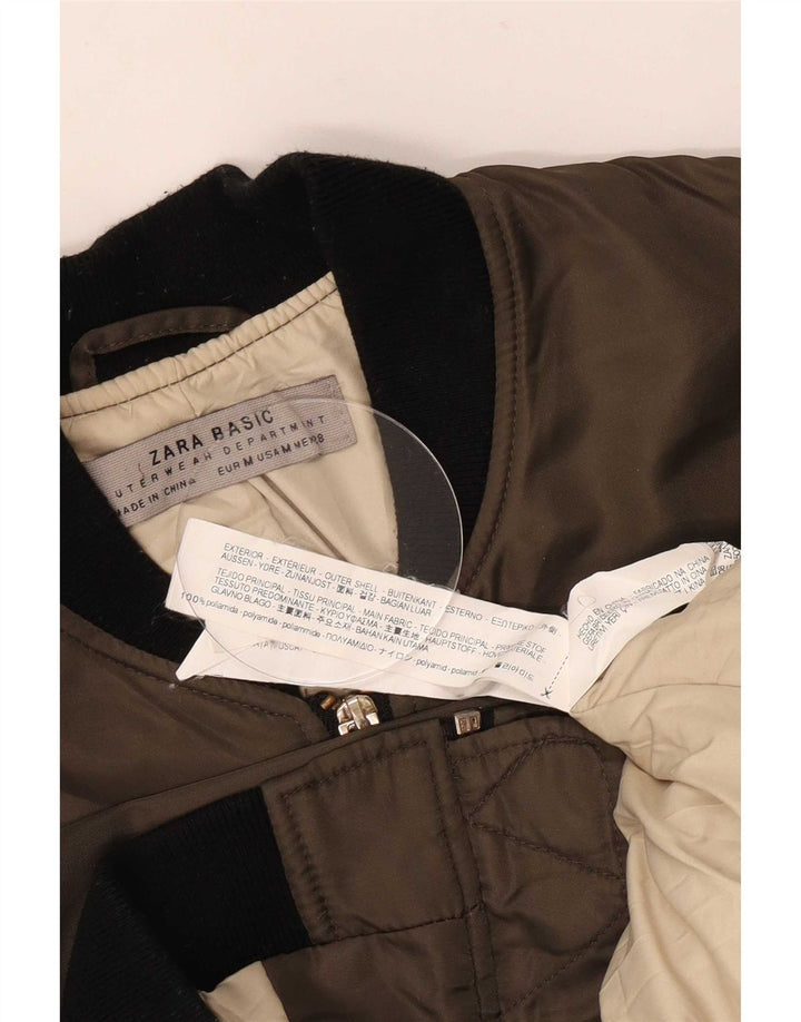 Bomber supradimensionat pentru femei Zara UK 14 Medium Khaki Colorblock