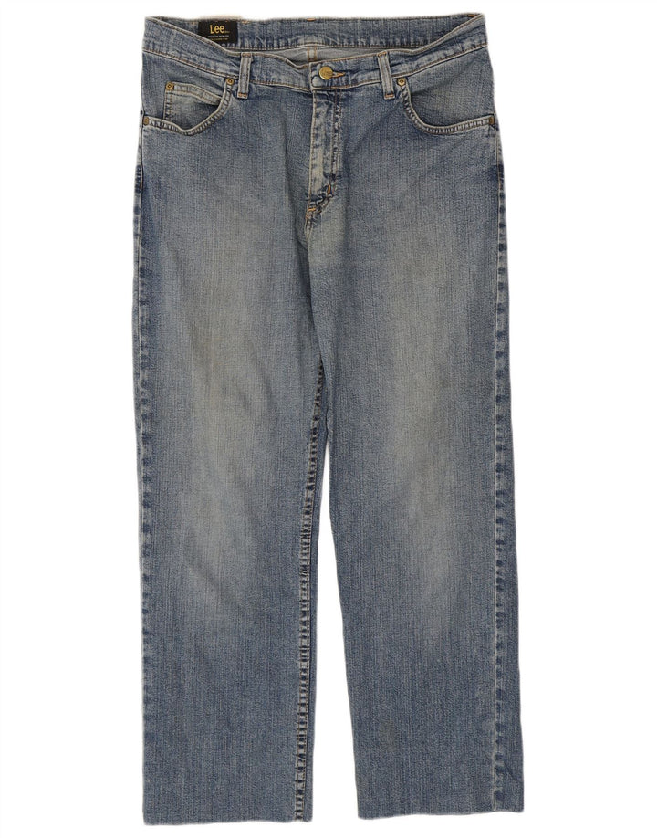 LEE Mens Brooklyn Straight Jeans W33 L27 Blue Cotton