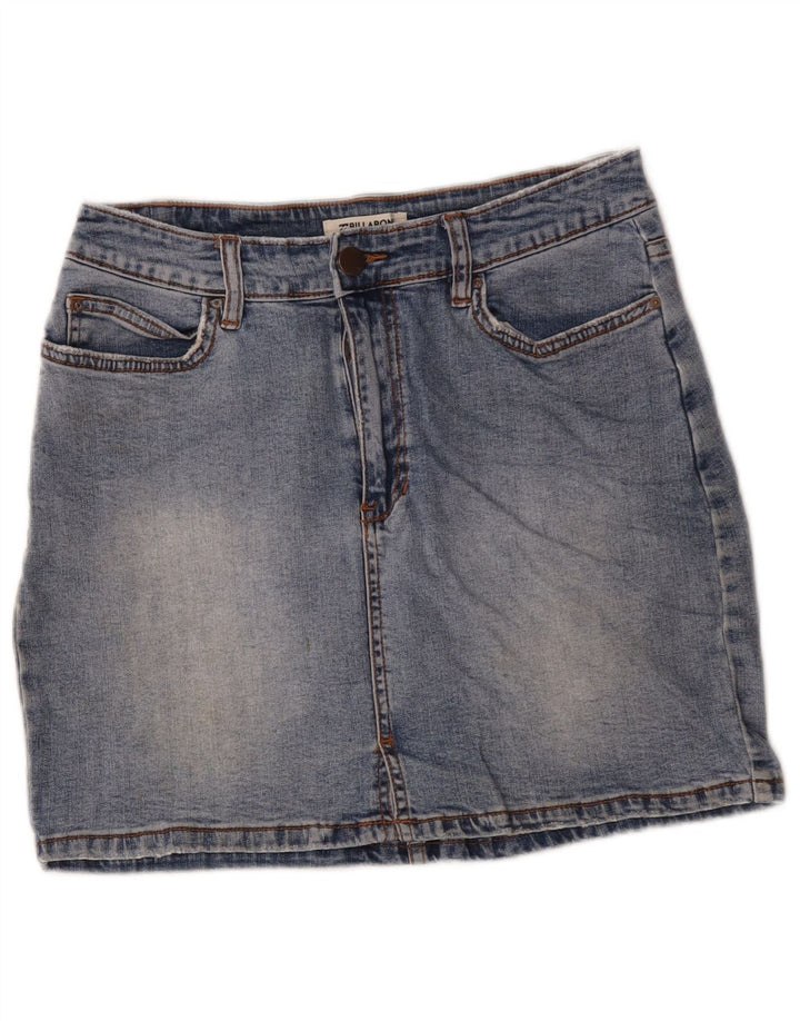 Fusta de blugi pentru femei Billabong W30 bumbac albastru mediu