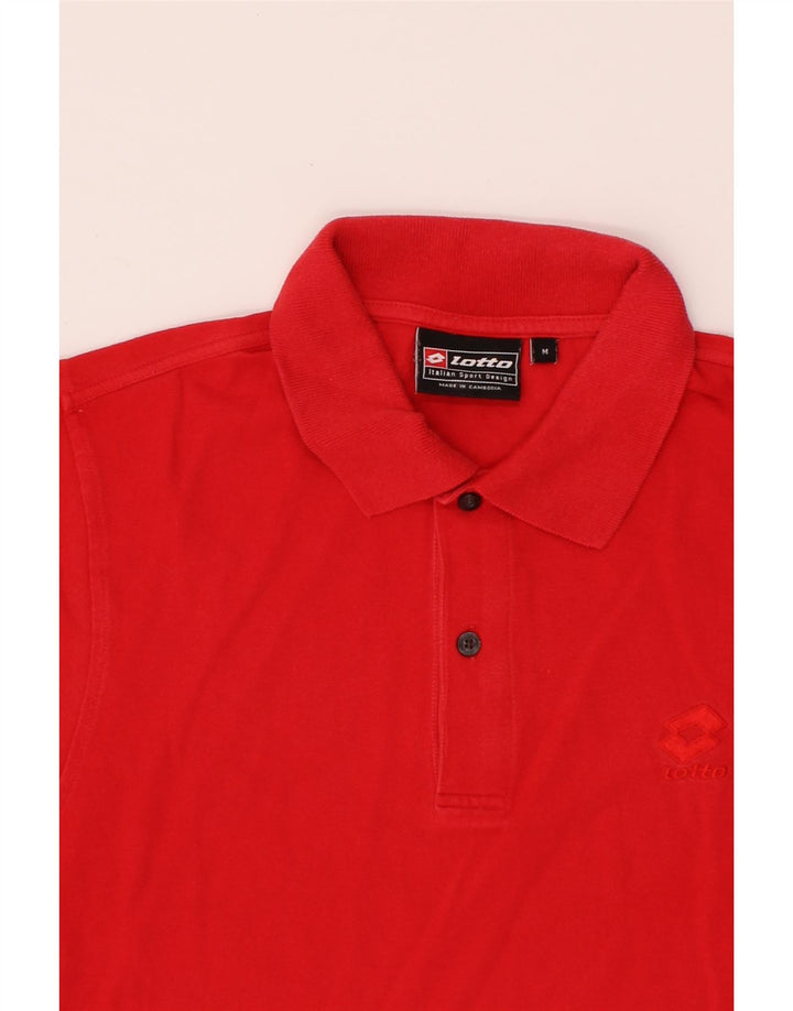 LOTTO Mens Polo Shirt Medium Red Cotton Vintage Lotto and Second-Hand Lotto from Messina Hembry 