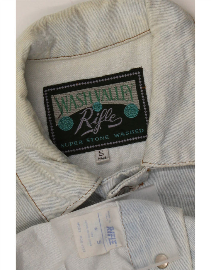 Jachetă de blugi supradimensionată pentru femei RIFLE, UK 10, bumbac albastru mic