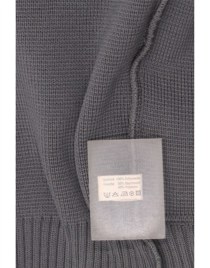 Pulover Cardigan Vintage pentru Barbati EU 40 Lână Gri Mediu