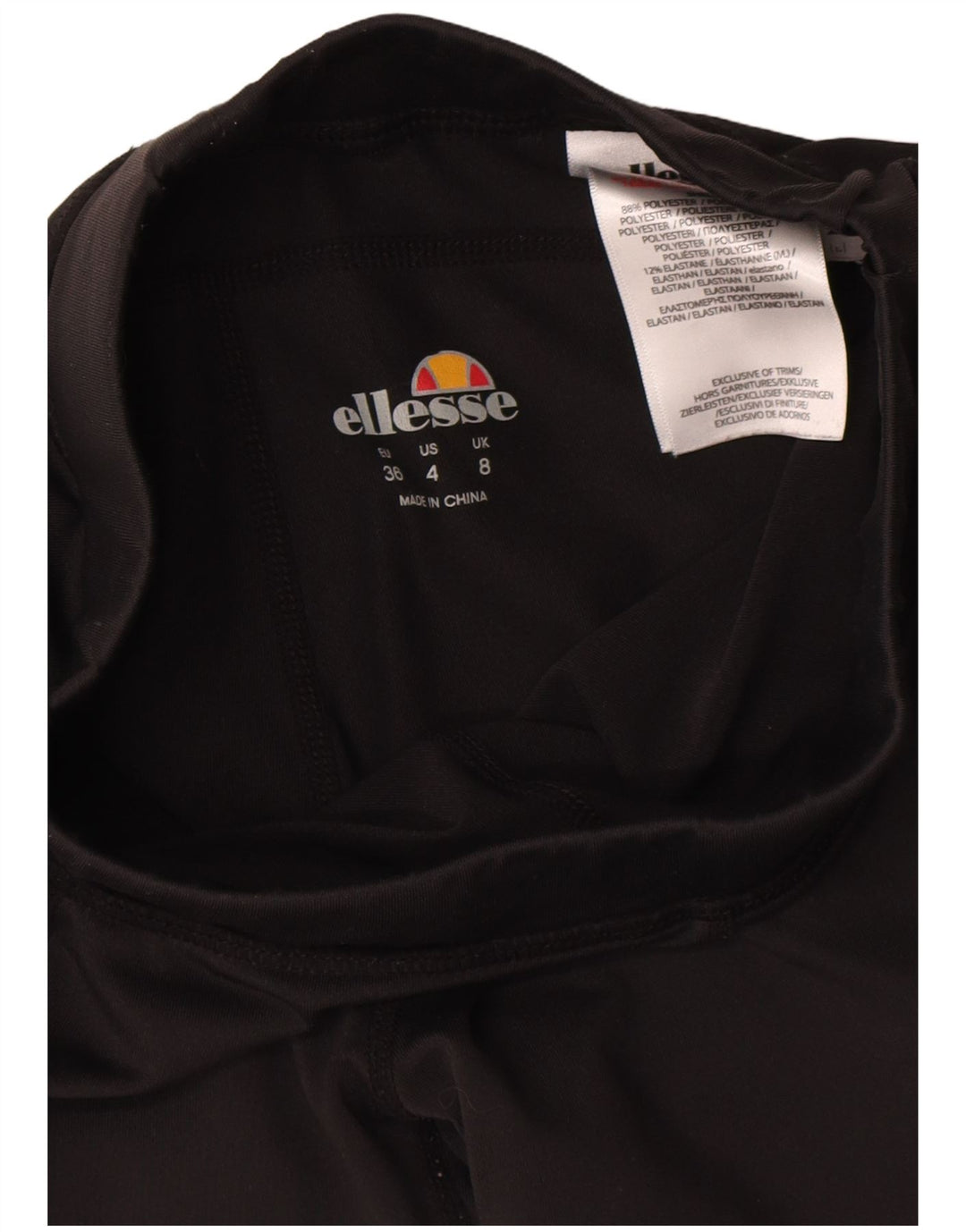 Leggings crop cu grafic pentru femei Ellesse UK 8 Poliester negru mic