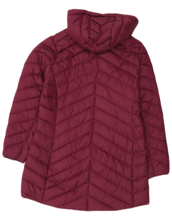 Palton căptușit cu glugă pentru femei Marks & Spencer UK 12 Medium Burgundy Poliamidă