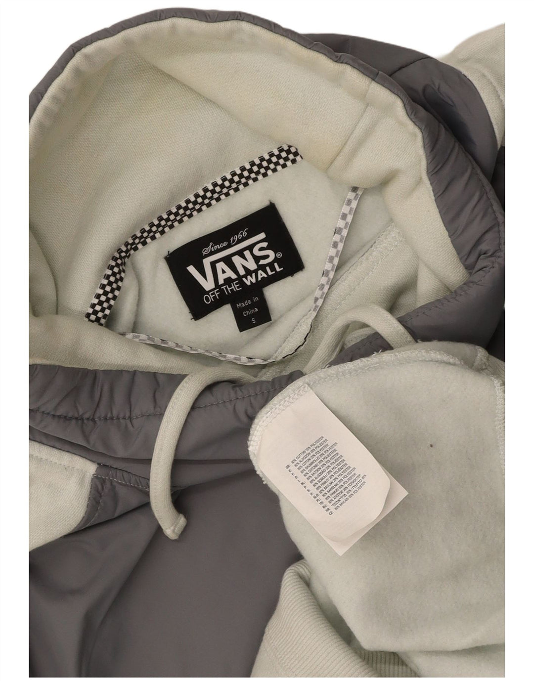 Pulover VANS pentru femei UK 10 Bumbac color bloc alb mic