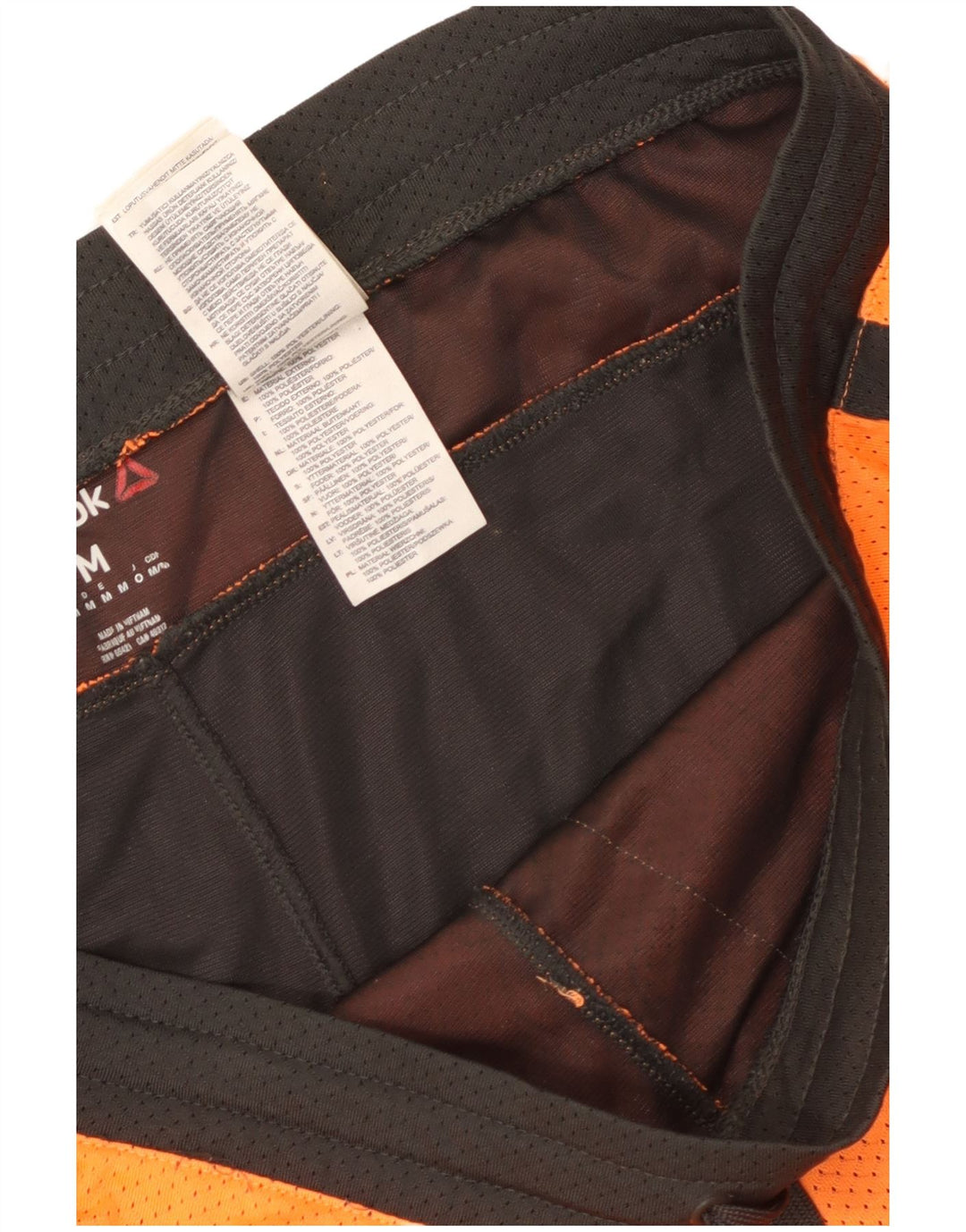 Pantaloni scurți sport grafic Reebok pentru bărbați, portocaliu mediu, poliester