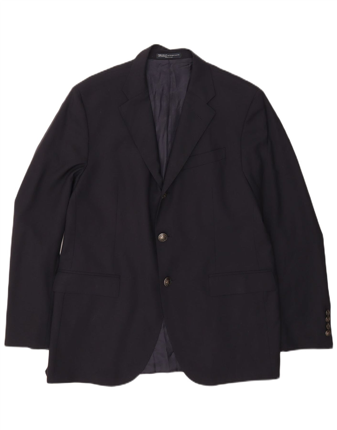 Jachetă Polo Ralph Lauren pentru bărbați cu 2 nasturi IT 54 XL Lână bleumarin