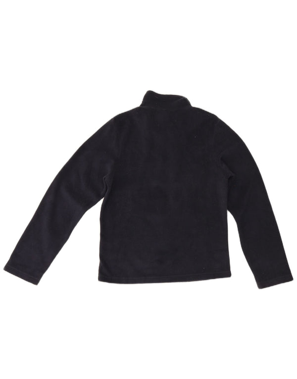 Pulover din fleece pentru femei Kappa, cu fermoar și gât, UK 12, poliester mediu albastru bleumarin
