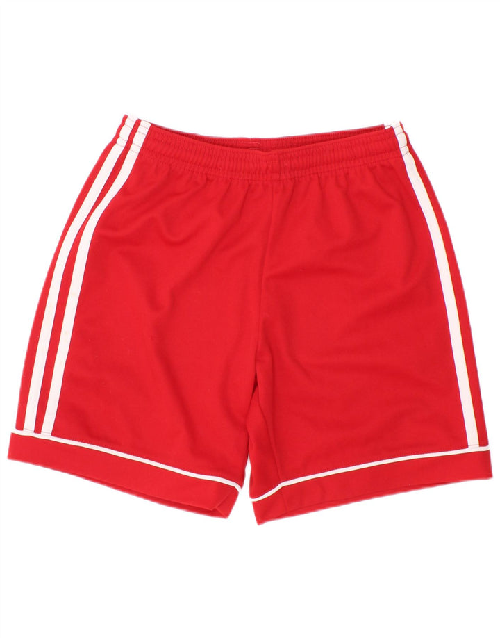 Pantaloni scurți sport adidas Climalite pentru băieți 9-10 ani poliester roșu