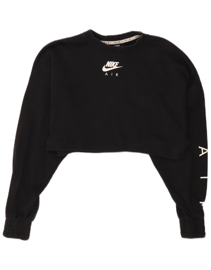 Pulover pentru femei Nike Oversized Crop Graphic Pulover UK 10 Mic Negru