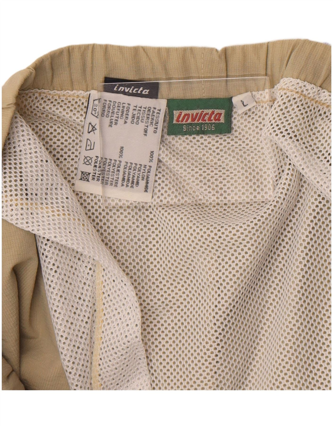 Pantaloni scurți de înot grafic pentru bărbați Invicta, mari, bej, poliamidă color bloc