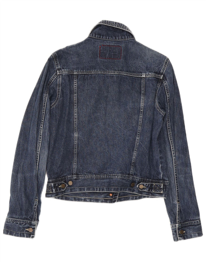 Jachetă de denim scurtă pentru femei Stefanel UK 12 Medium Bleumarin