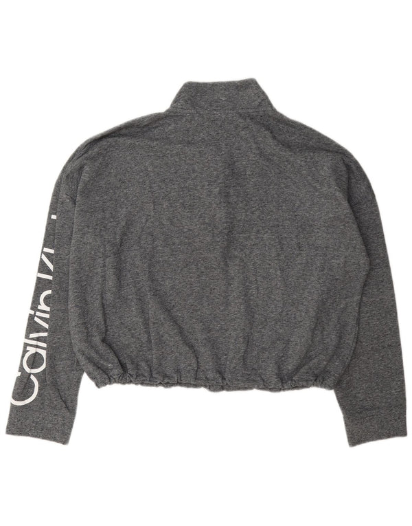 Pulover Calvin Klein pentru femei Crop Graphic Pulover UK 20 2XL Gri pete