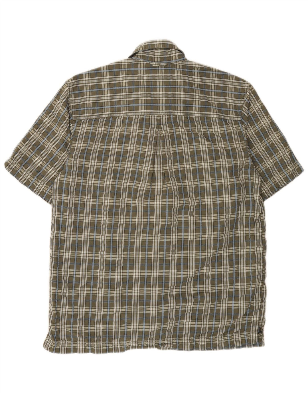 Cămașă cu mânecă scurtă pentru bărbați EDDIE BAUER, bumbac cu carouri mici, gri