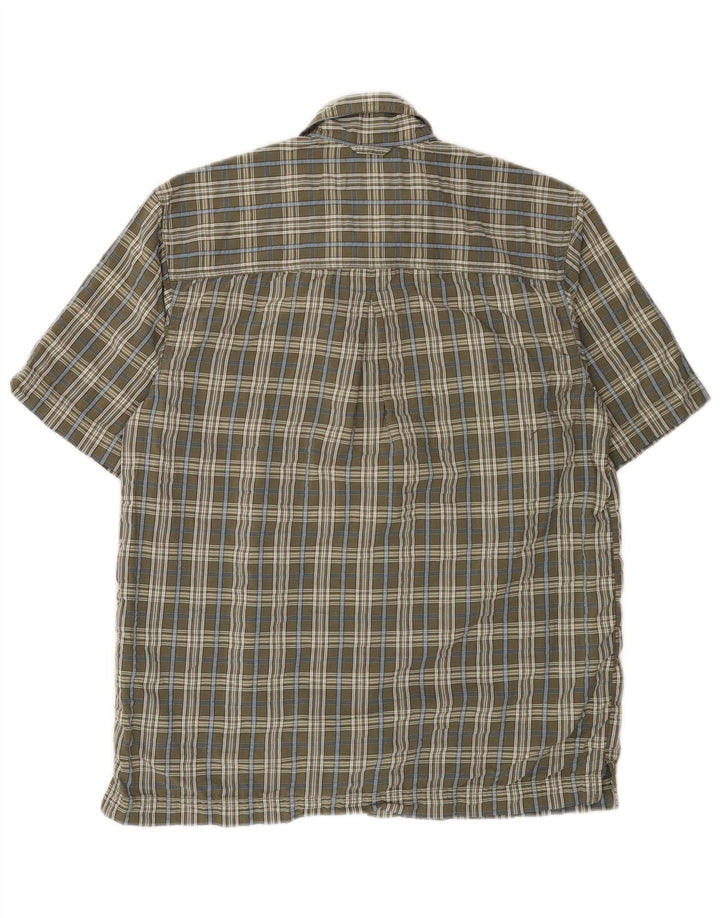 Cămașă cu mânecă scurtă pentru bărbați EDDIE BAUER, bumbac cu carouri mici, gri