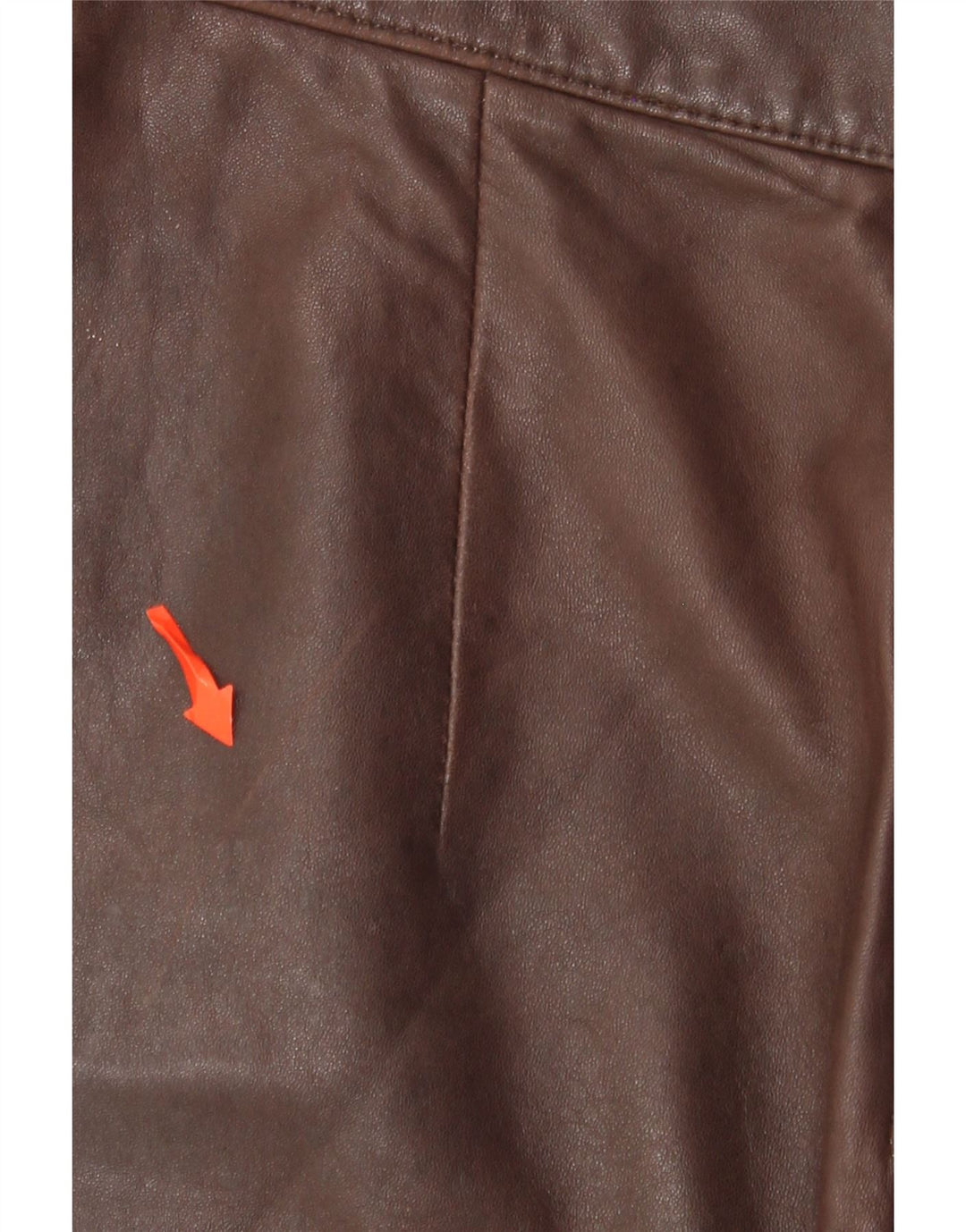 Fusta din piele vintage pentru femei W28 din piele maro medie