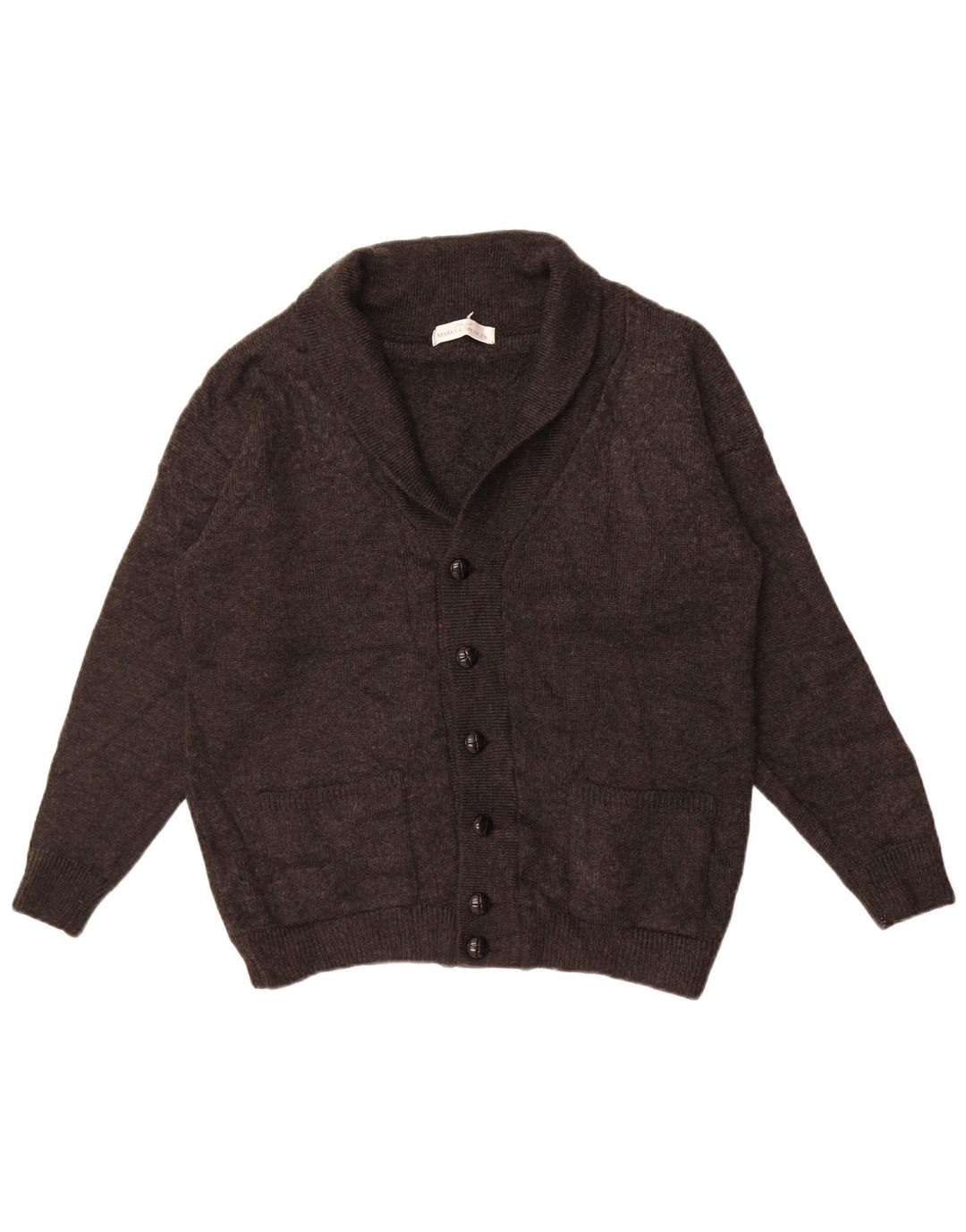 Pulover cardigan pentru băieți Marks & Spencer 12-13 ani, lână, gri mediu