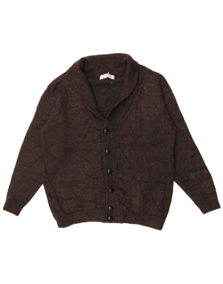 Pulover cardigan pentru băieți Marks & Spencer 12-13 ani, lână, gri mediu