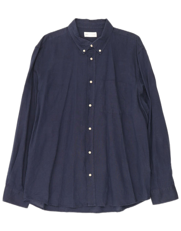 Cămașă pentru bărbați Zara XL Bleumarin In