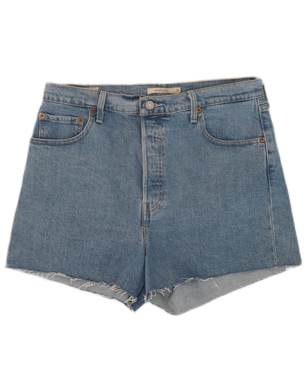 Pantaloni scurți Levi's Ribcage Denim W32 Large Blue Bumbac