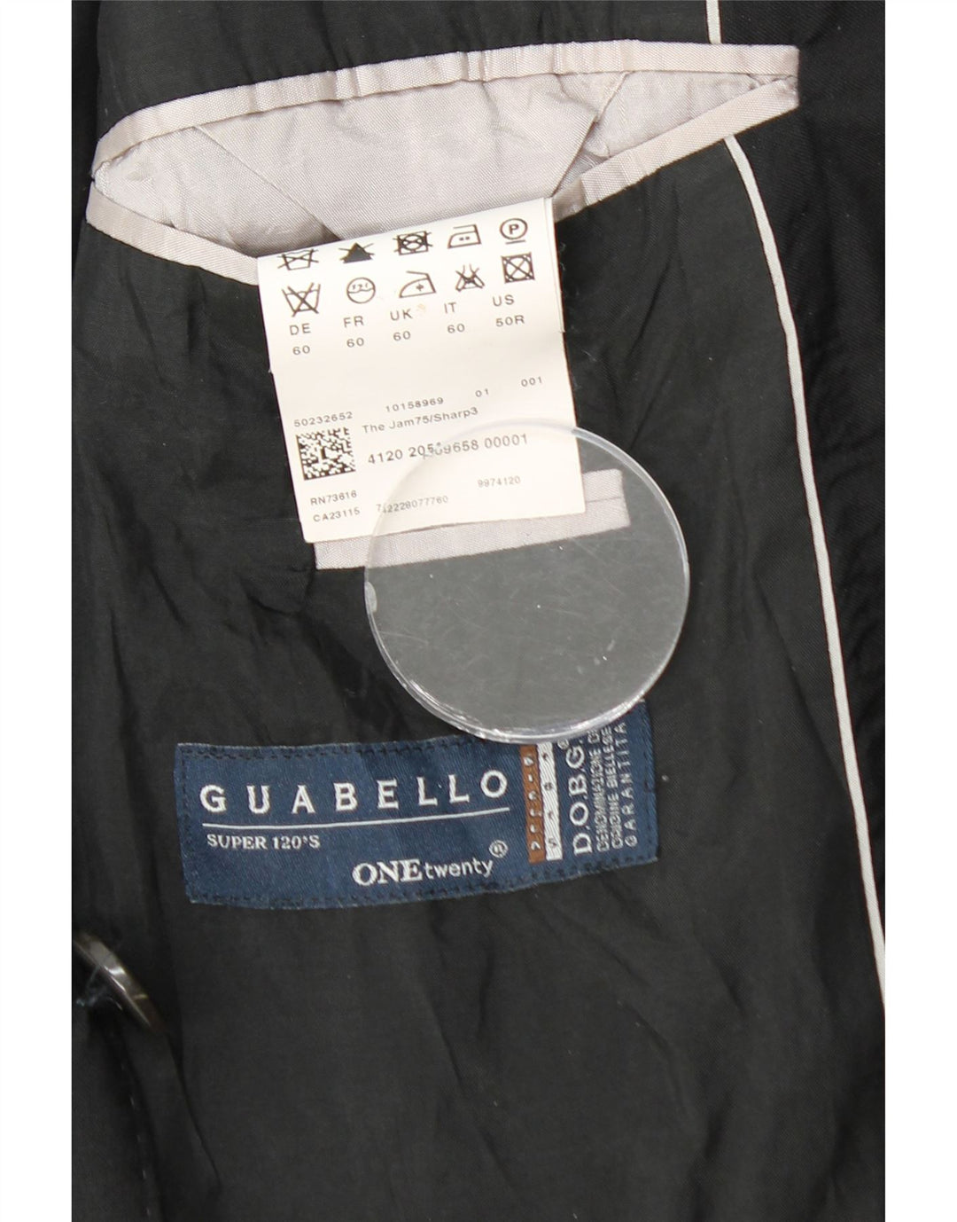 Jachetă blazer Guabello cu 2 nasturi pentru bărbați HUGO BOSS UK 40, mare, neagră, viscoză