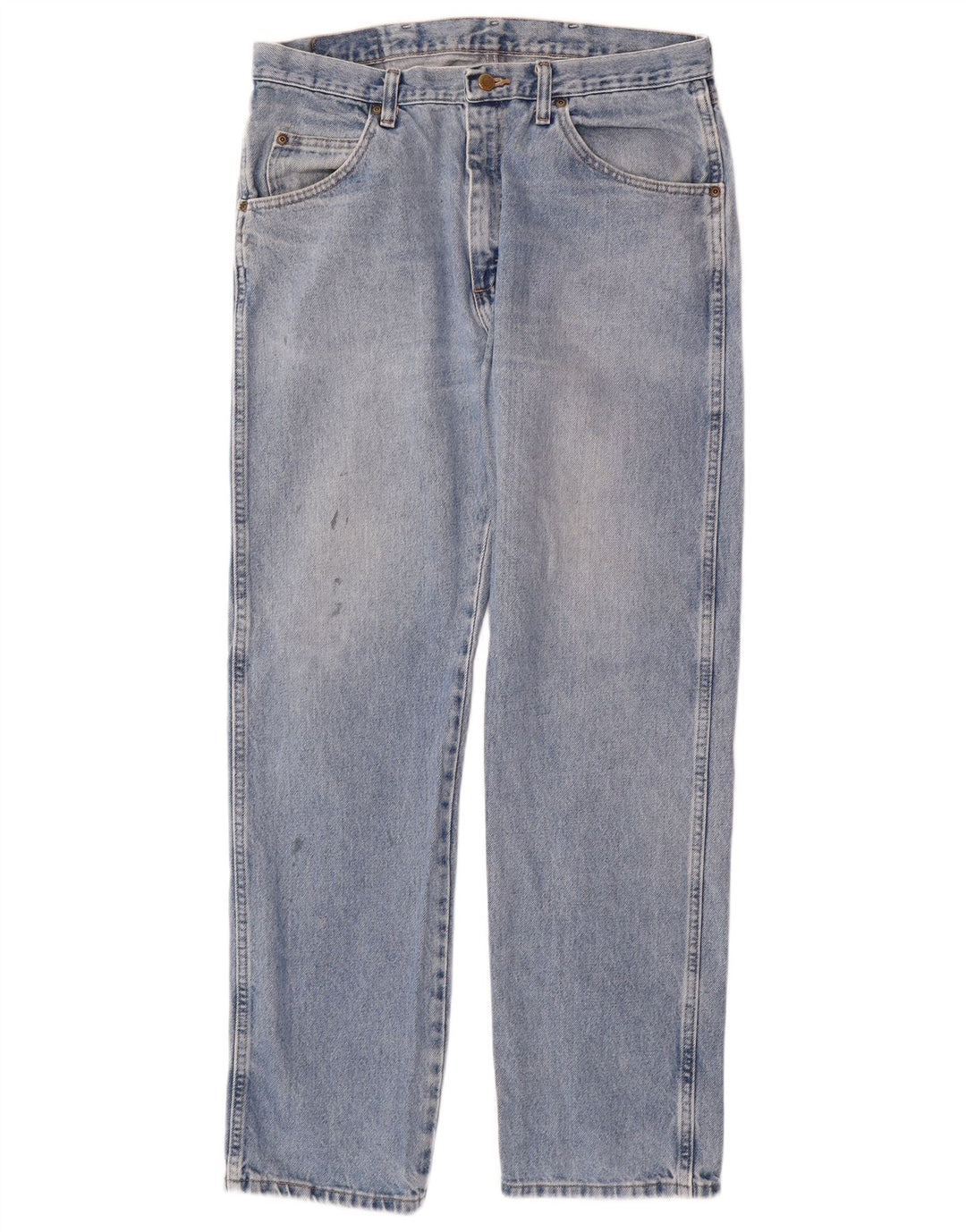 WRANGLER Mens Straight Jeans W34 L32 Blue Cotton Classic
