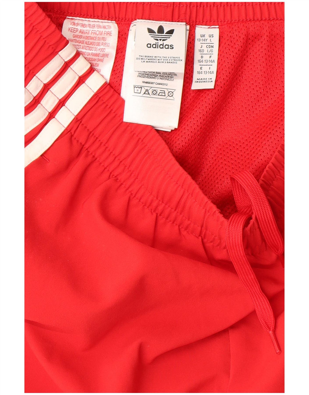 Pantaloni scurți sport adidas băieți 13-14 ani poliester roșu