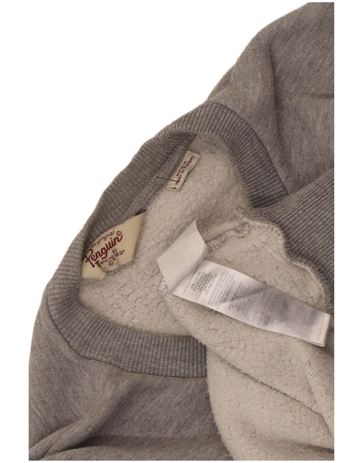 Hanorac grafic pentru bărbați Penguin Jumper mic, gri, bumbac