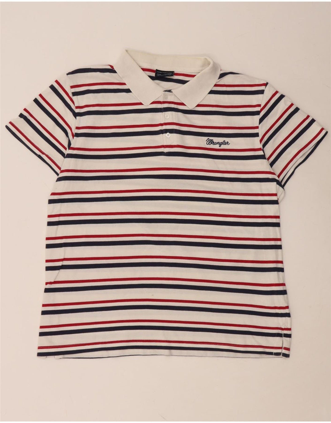 Tricou polo WRANGLER pentru bărbați, bumbac cu dungi albe 2XL