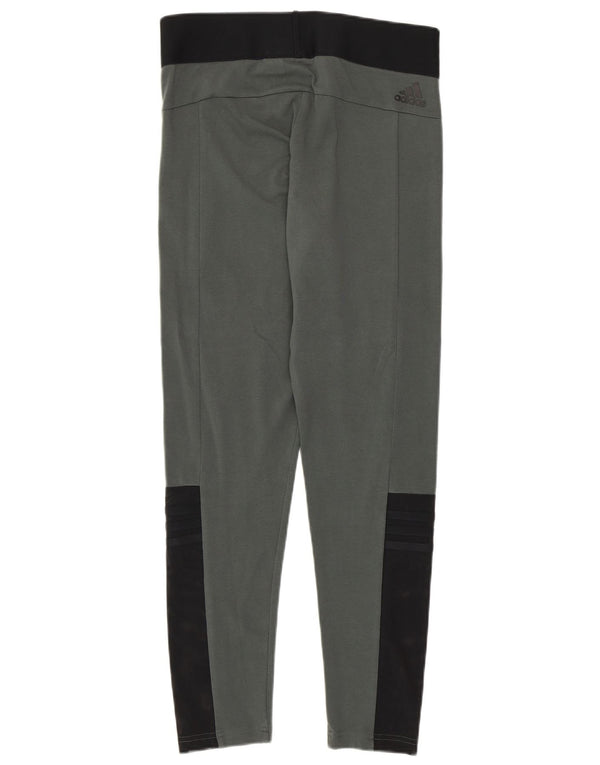 Leggings pentru femei Adidas UK 12/14, bumbac color bloc, gri mediu