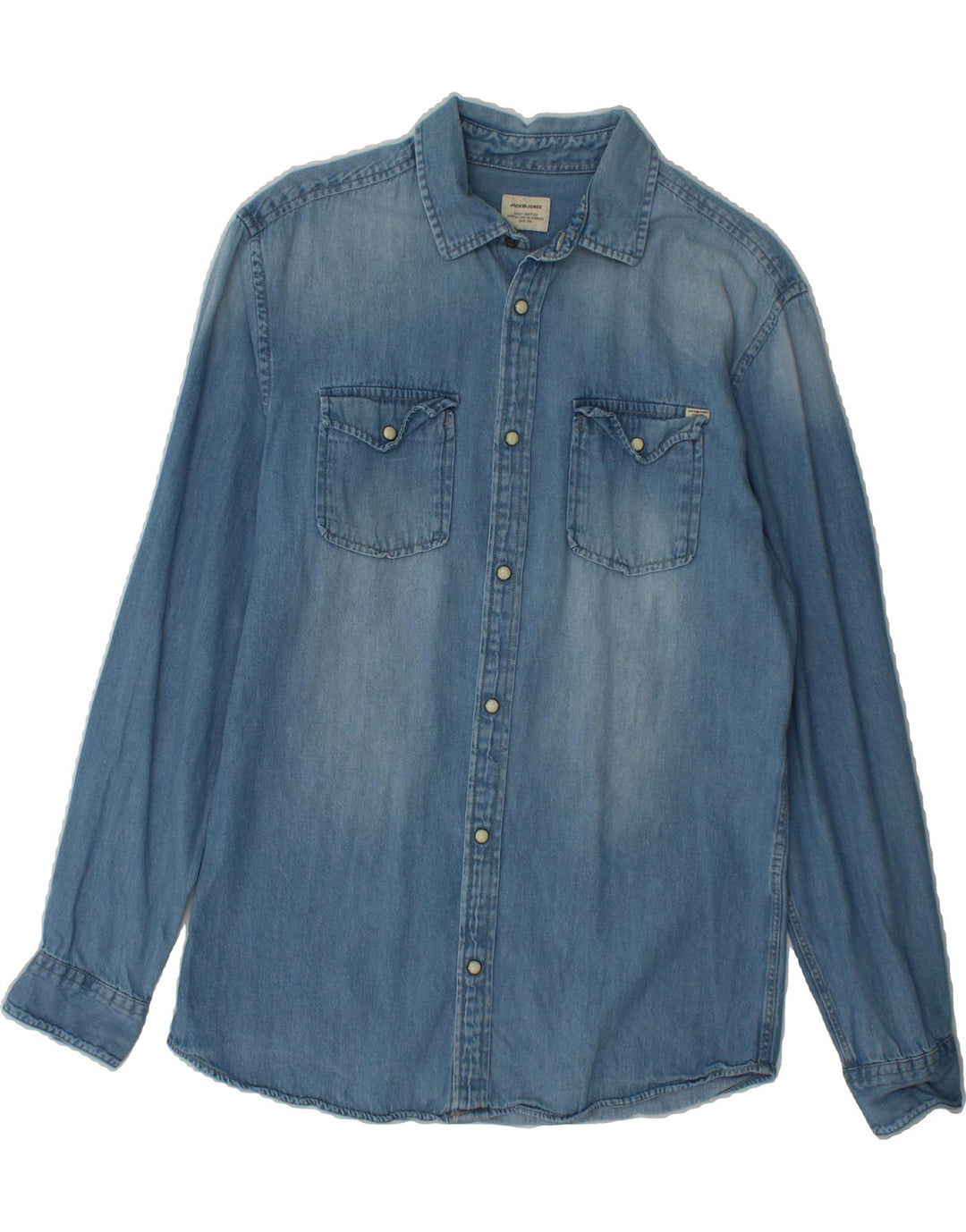 JACK & JONES Mens Denim Shirt Large Blue Cotton Vintage Jack & Jones and Second-Hand Jack & Jones from Messina Hembry 